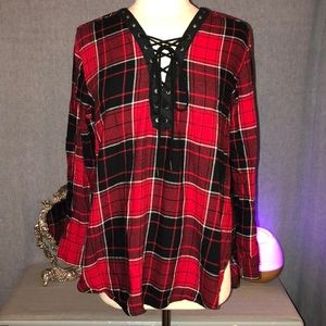Arizona jeans red & black checkered shirt
